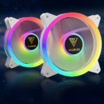 GAMDIAS AEOLUS M2-1204R WHITE 4*FANS HYDRAULIC 1500RPM