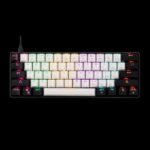GAMDIAS Aura GK2 BLACK & WHITE 60% Mechanical Gaming Keyboard Red Switches