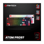 FANTECH MK918 Atom Pro97 mechanical RGB gaming keyboard with Bluetooth, wireless, and wired connectivity in 96% layout