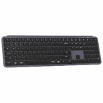 Keychron B6 Pro ultra-slim full-size wireless mechanical keyboard with Bluetooth, 2.4GHz, and USB-C wired options in gray color