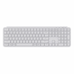 Keychron B1 Pro ultra-slim full-size mechanical wireless keyboard in ivory white with Bluetooth, 2.4GHz, and USB-C connectivity