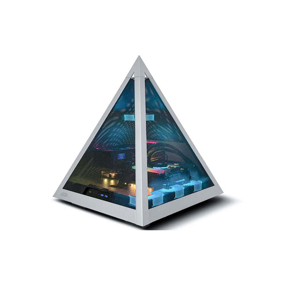 AZZA PYRAMID 804L Black Gaming Case – Iconic Open-Air Pyramid Design with Tempered Glass and PCIe 4.0