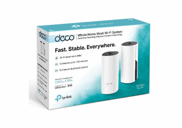 “TP‑Link Deco M4 AC1200 mesh Wi‑Fi system (3‑pack) – dual‑band whole‑home coverage”