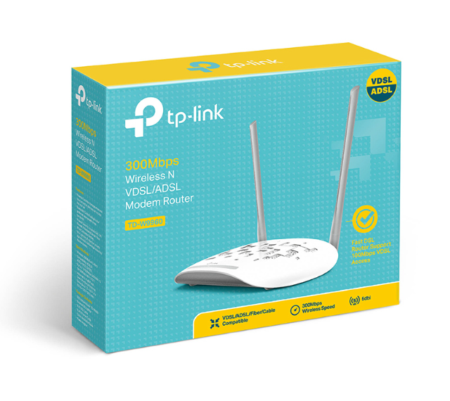 “TP‑Link TD‑W9960 300 Mbps Wireless N VDSL/ADSL Modem Router with external antennas”