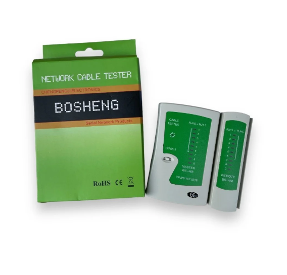 “Bosheng network cable tester RJ45 RJ11 – compact and portable”