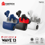 Fantech Wave 13 TW13 True Wireless Earbuds – Black Bluetooth TWS Earbuds with Mic and Charging Case for Gamers and Music Lovers in Lebanon