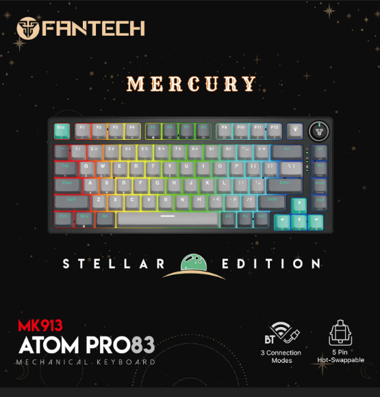 Fantech ATOM PRO83 MK913 Stellar Edition Mercury – Tri-Mode Wireless RGB Mechanical Gaming Keyboard for Gamers in Lebanon