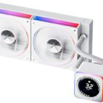 Jungle Leopard Astrobeat 240 White Liquid Cooler – ARGB Dual Fan 240mm Radiator – AMD/Intel Compatible AIO – TechubMe Lebanon