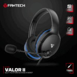 FANTECH MH89 VALOR II black gaming headset – multi-platform over-ear design with mic for PC, console, and mobile users in Lebanon
