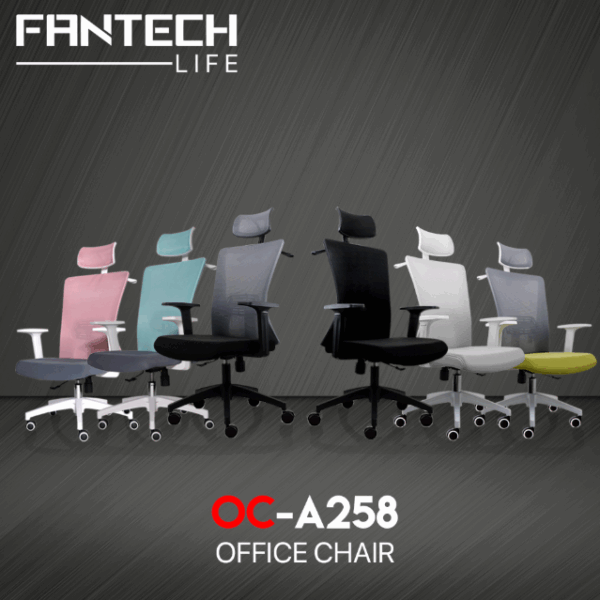 Fantech OC-A258 Office Chair – Mint Edition Ergonomic Desk Chair with Adjustable Height and Lumbar Support for Workspaces in Lebanon