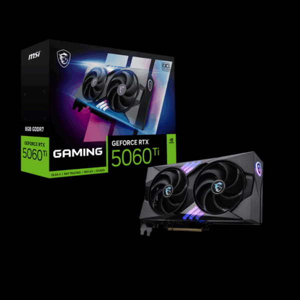 MSI GeForce RTX 5060 Ti 8GB GAMING OC GDDR7 Graphics Card with Overclocked Performance and Advanced Cooling