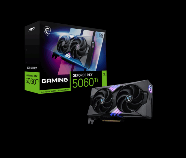 MSI GeForce RTX 5060 Ti 8GB GAMING OC GDDR7 Graphics Card with Overclocked Performance and Advanced Cooling