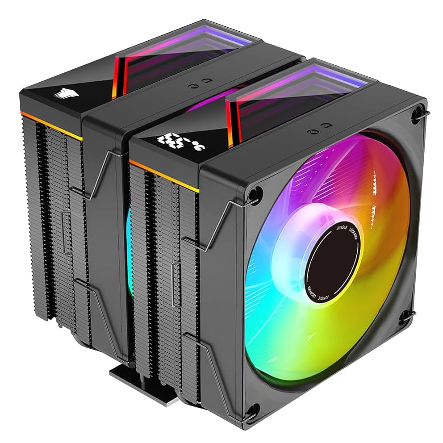Jungle Leopard KF620 DGT ARGB Black Dual-Tower Air Cooler – 2x ARGB Fans for Intel & AMD CPUs – TechubMe Lebanon