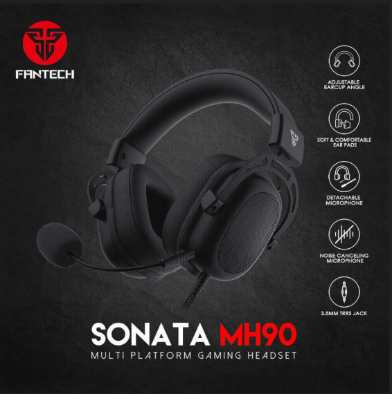 Fantech SONATA MH90 Multi-Platform Gaming Headset – Stereo Sound with Noise-Isolating Mic for PC, Console & Mobile Gamers in Lebanon