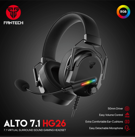Fantech ALTO HG26 7.1 Virtual Surround Sound Gaming Headset – USB RGB Headset with Mic for Gamers in Lebanon
