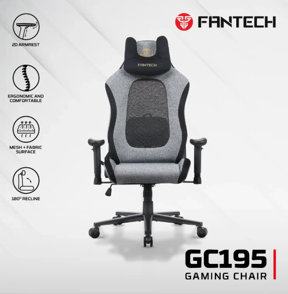 FANTECH GC195 ergonomic gaming chair with racing-style design, lumbar and neck support – ideal for gamers in Lebanon