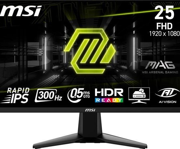 MSI MAG 255XF 24.5-inch IPS Gaming Monitor – 300Hz, 0.5ms, FHD Display – Pro Esports Screen – TechubMe Lebanon