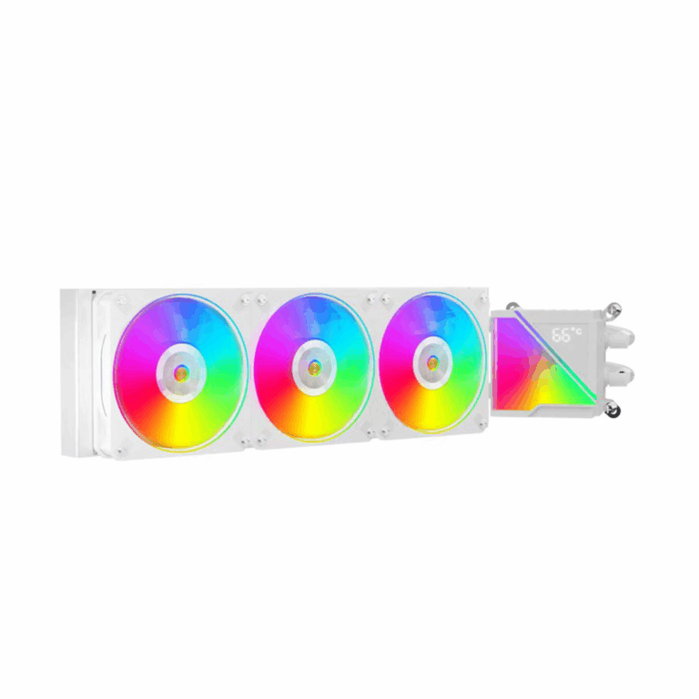 Jungle Leopard Stellar Realm 360 White Liquid CPU Cooler with Triple ARGB Fans – Sleek White 360mm Radiator AIO for Gaming PCs in Lebanon