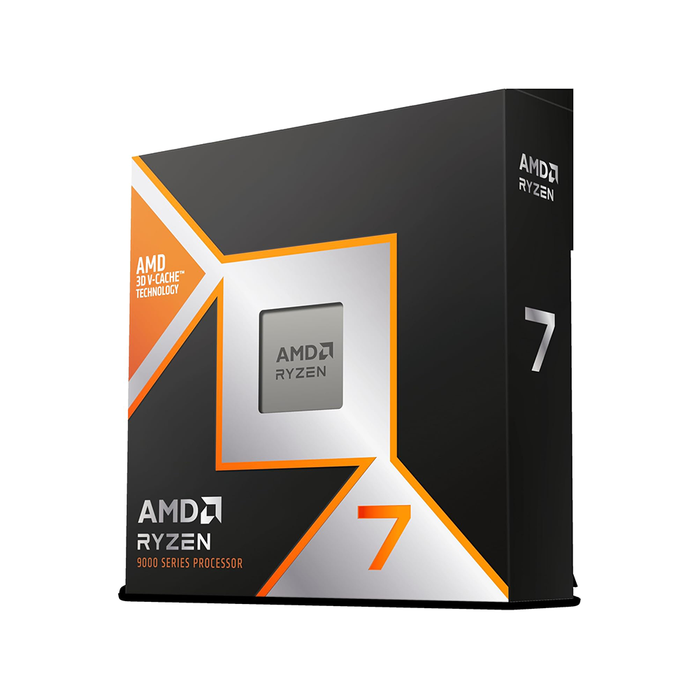 AMD Ryzen 7 9800X3D Desktop CPU with 3D V-Cache – AM5 Socket – Front View