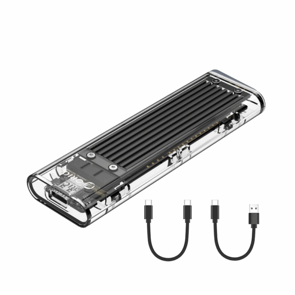 ORICO TCM2 Blue Transparent NVMe SSD Enclosure USB 3.2 Gen 2 – Type-C External SSD Case