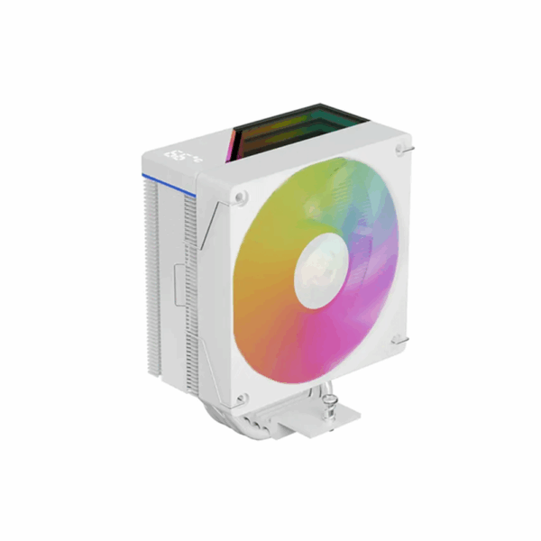 Jungle Leopard KF420-DGT White ARGB Dual Tower Air Cooler – Digital Temperature Display with Dual RGB Fans for High-Performance Gaming PCs in Lebanon