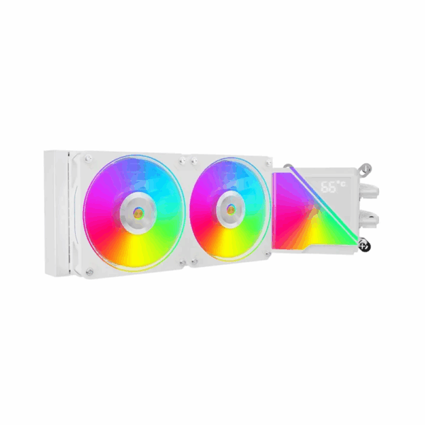 Jungle Leopard Stellar Realm 240 White Liquid CPU Cooler with Dual ARGB Fans, 240mm Radiator – Available at Techubme Lebanon