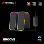 FANTECH GS304 Groove RGB gaming speaker – black dual-mode soundbar with Bluetooth and AUX for PC and console gamers in Lebanon