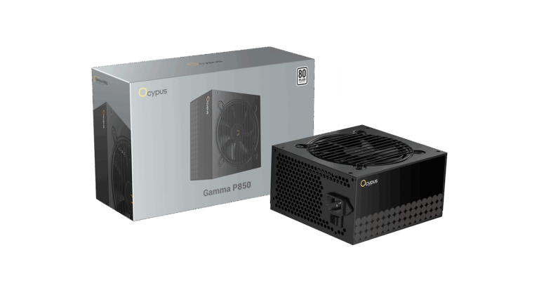 Ocypus Gamma P850 850W 80+ White ATX PSU power supply unit with 120mm fan and stable power delivery, available at Techubme Lebanon.