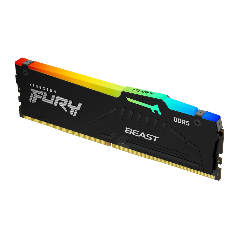 Kingston FURY Beast RGB 16GB DDR5 6000MHz CL30 Desktop Gaming RAM – KF560C30BBEA/16