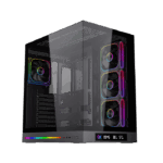 Xigmatek Cloud DGT panoramic ARGB gaming case with integrated digital status display available at Techubme