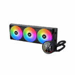 Xigmatek LK Pro 360 digital liquid CPU cooler with temperature display and triple ARGB fans at Techubme