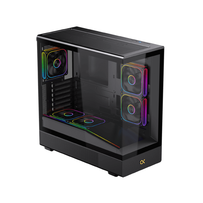 Xigmatek SUN dual tempered glass super tower gaming PC case with ARGB fans at Techubme